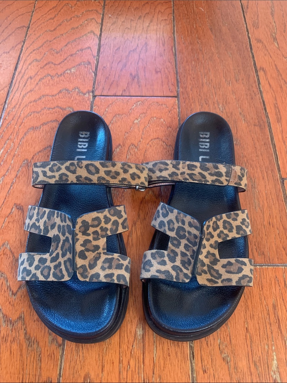 Bibi Lou Leopard Print Sandals